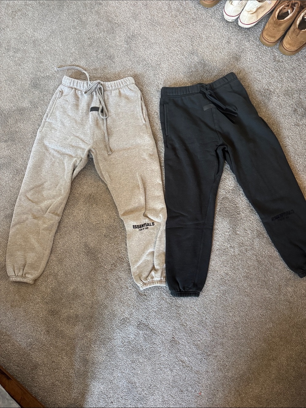 Essentials Joggers in Gray and Black - Fleece Sweatpants Set